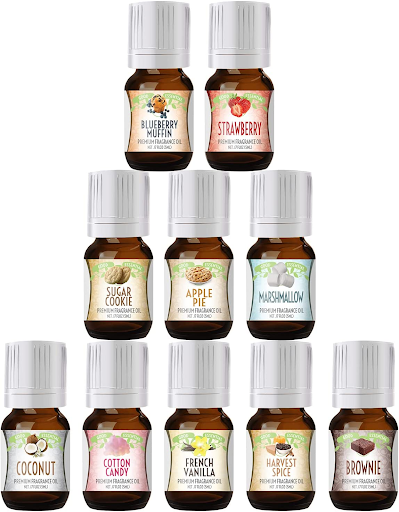 P&J Fragrance Oil Floral Set | Violet, Jasmine, Rose, Lilac, Freesia, and  Gardenia Candle Scents for Candle Making, Freshie Scents, Soap Making