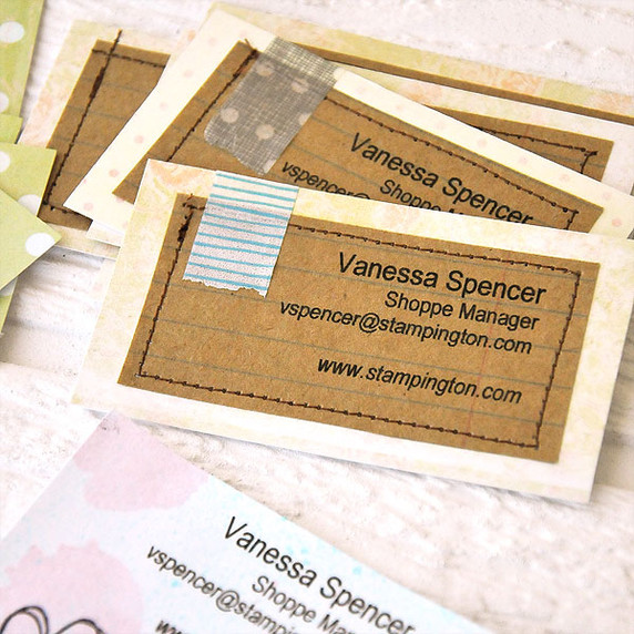 Patterned Cardstock business card