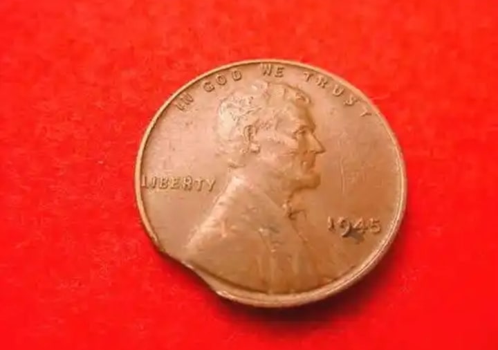1945 clipped penny
