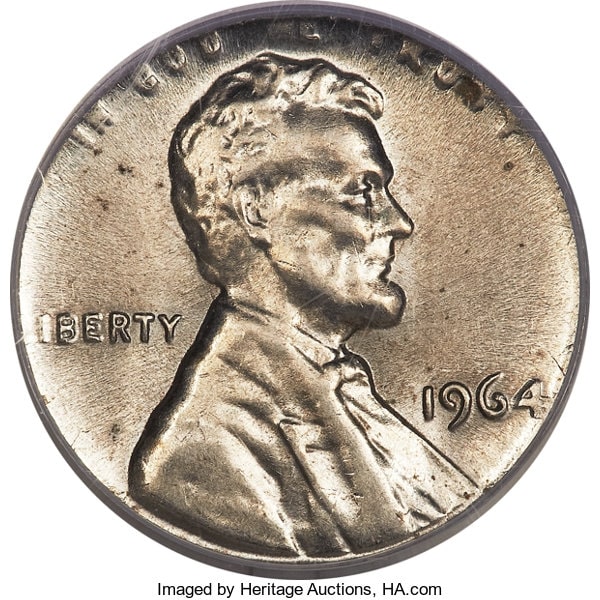 1964 Penny Struck on a Clad Dime Planchet