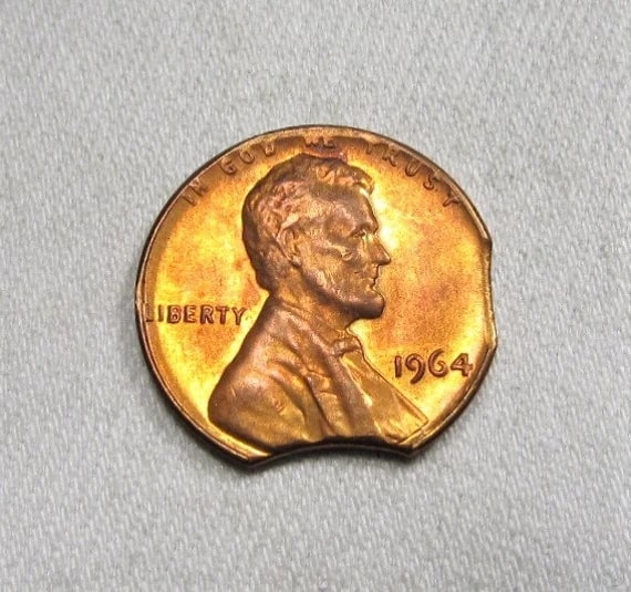 1964 penny clipped planchet errors