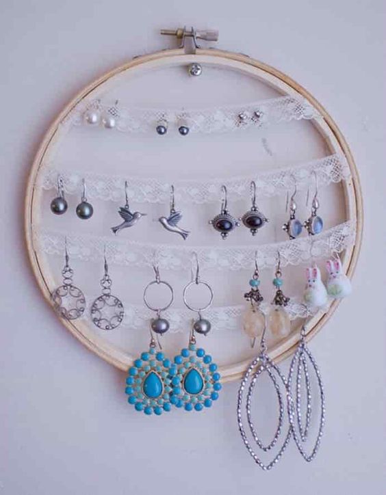 Embroidery Hoop Earring Stand