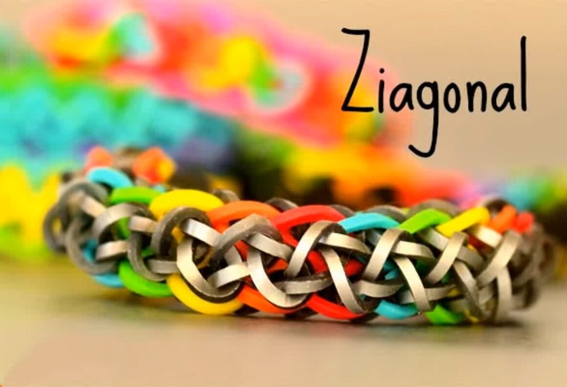 Ziagonal rubber band bracelet