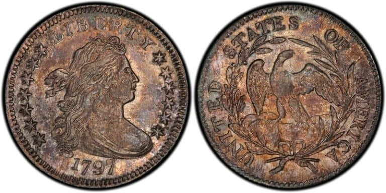 1797 13 Stars MS 65 Draped Bust Dime