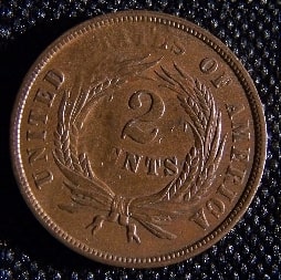 1864 2 Cent Mint Error Reverse