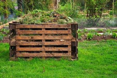 Compost Bins With Pallet Fence
