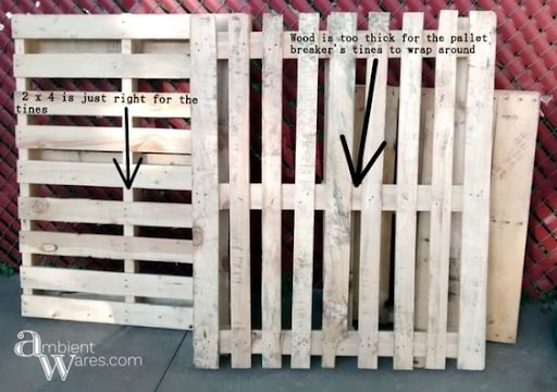 Joint The Pallets Using 2x4 Lumber And Screws