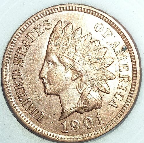 1901 Indian Head Penny Obverse Uncirculated