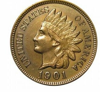 1901 Indian Head Penny Obverse