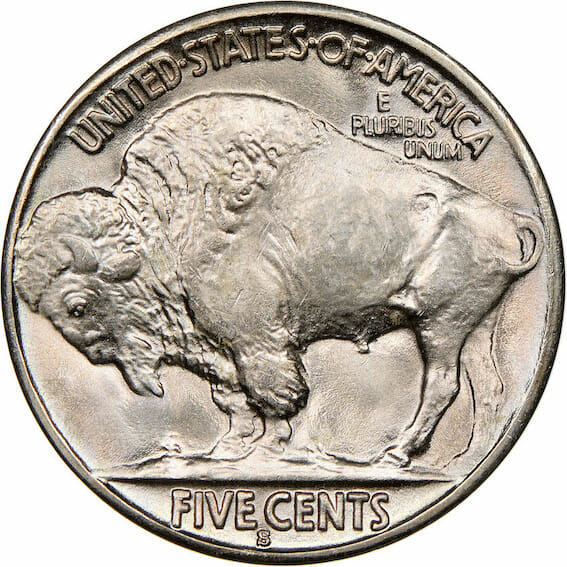 1936 Buffalo Nickel San Francisco Mint