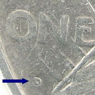 Where is The Mint Mark on a 1922 Silver Dollar?