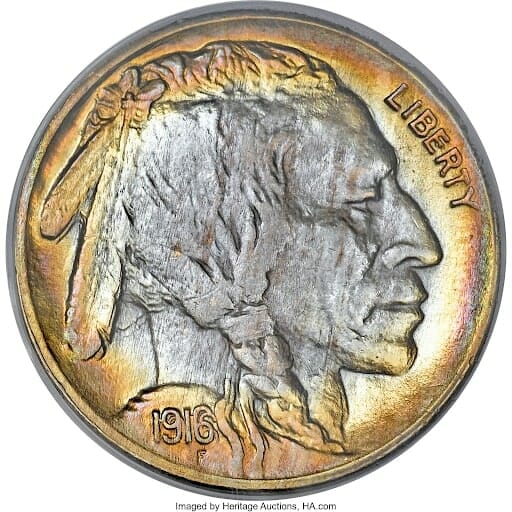 “doubled die” Buffalo Nickel (Note the date in particular)