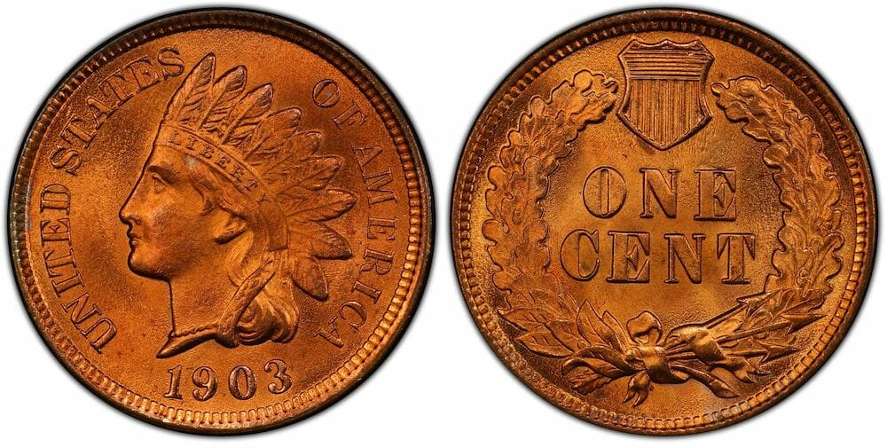 1903 Red Indian Head Penny