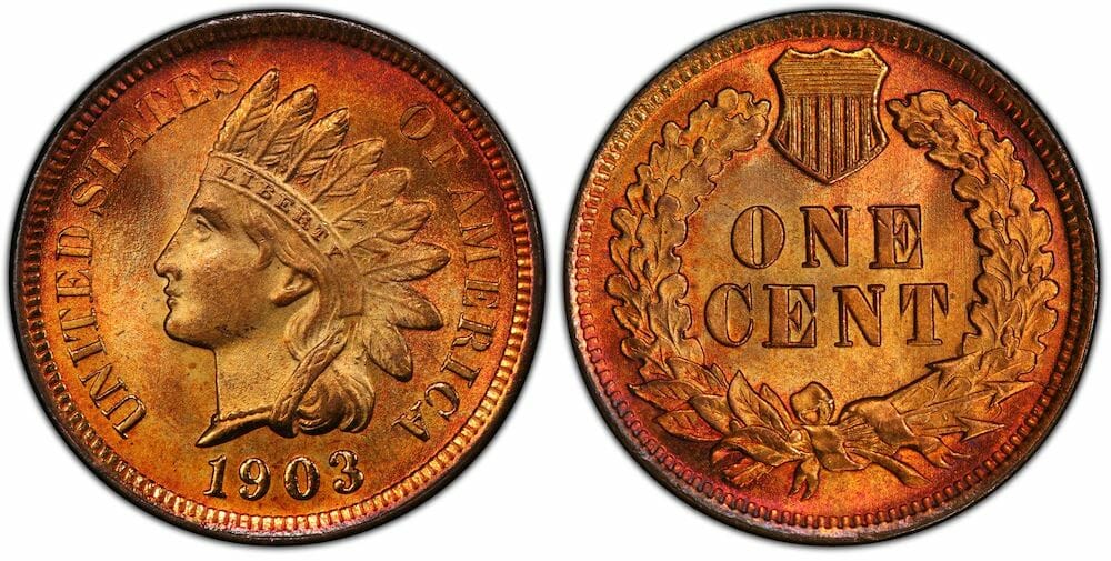 1903 Red and Brown Indian Head Penny