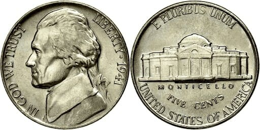 1941 Nickel Design