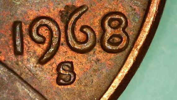 1968-S Penny Punched Mint Mark Error