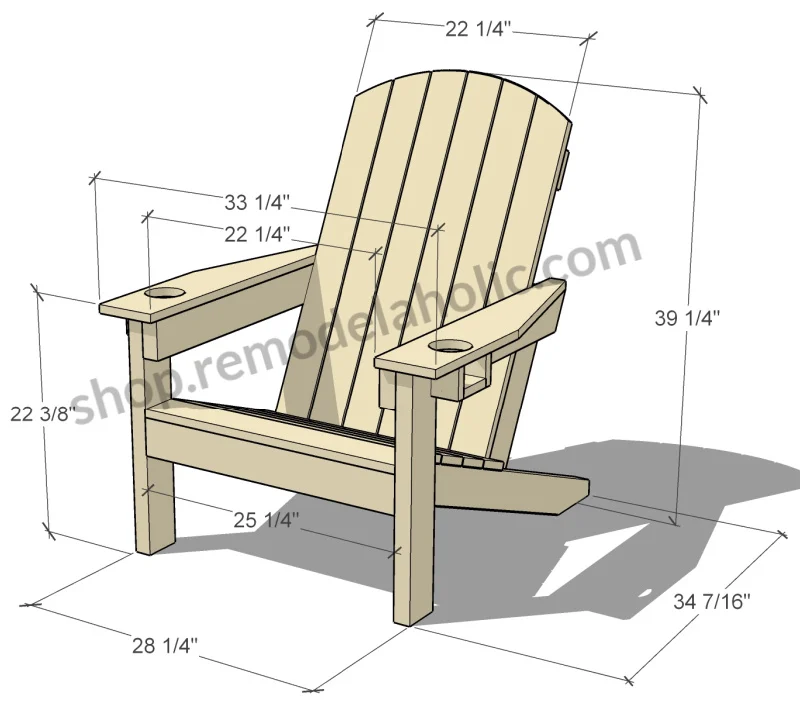 Adirondack Chair With Cupholder Plans