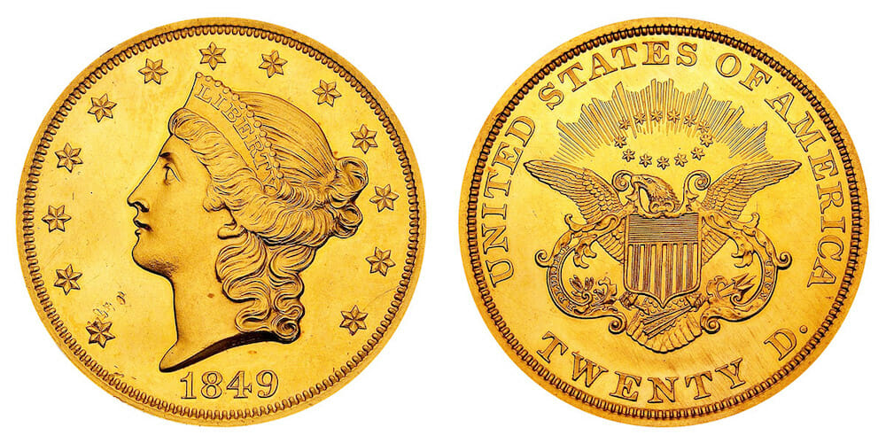 Double Eagle $20 coin original design by james b longarce
