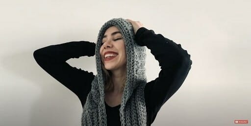 Hooded Crochet Scarf