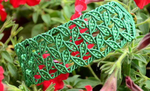 Leafy Macrame Bracelet