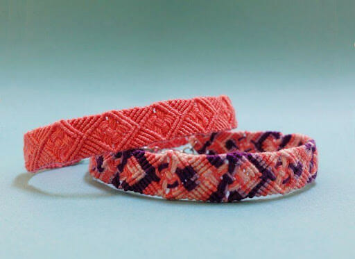 Macrame Bracelet with Diamond Motif