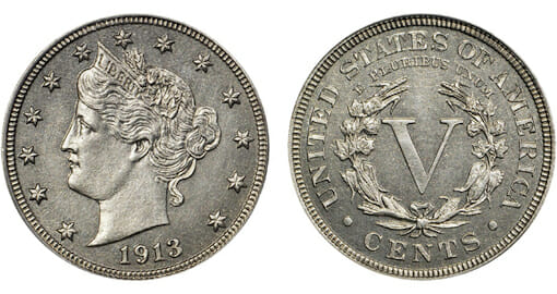 McDermott Liberty Head Nickel from 1913