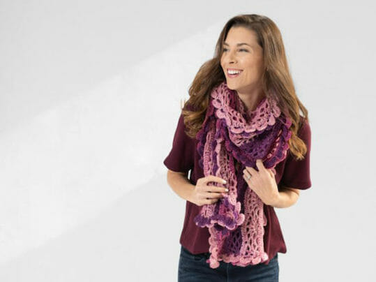 Scroll Lace Scarf Crochet Pattern
