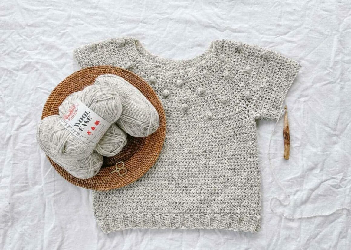 Short Sleeve Crochet Pullover Pattern