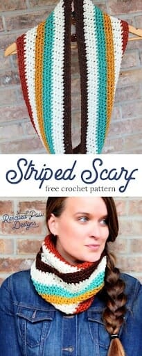 Striped Crochet Scarf