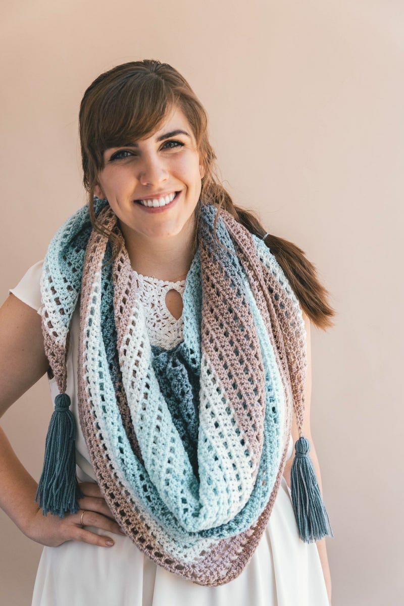 Wishing Well Wrap Crochet Shawl Pattern