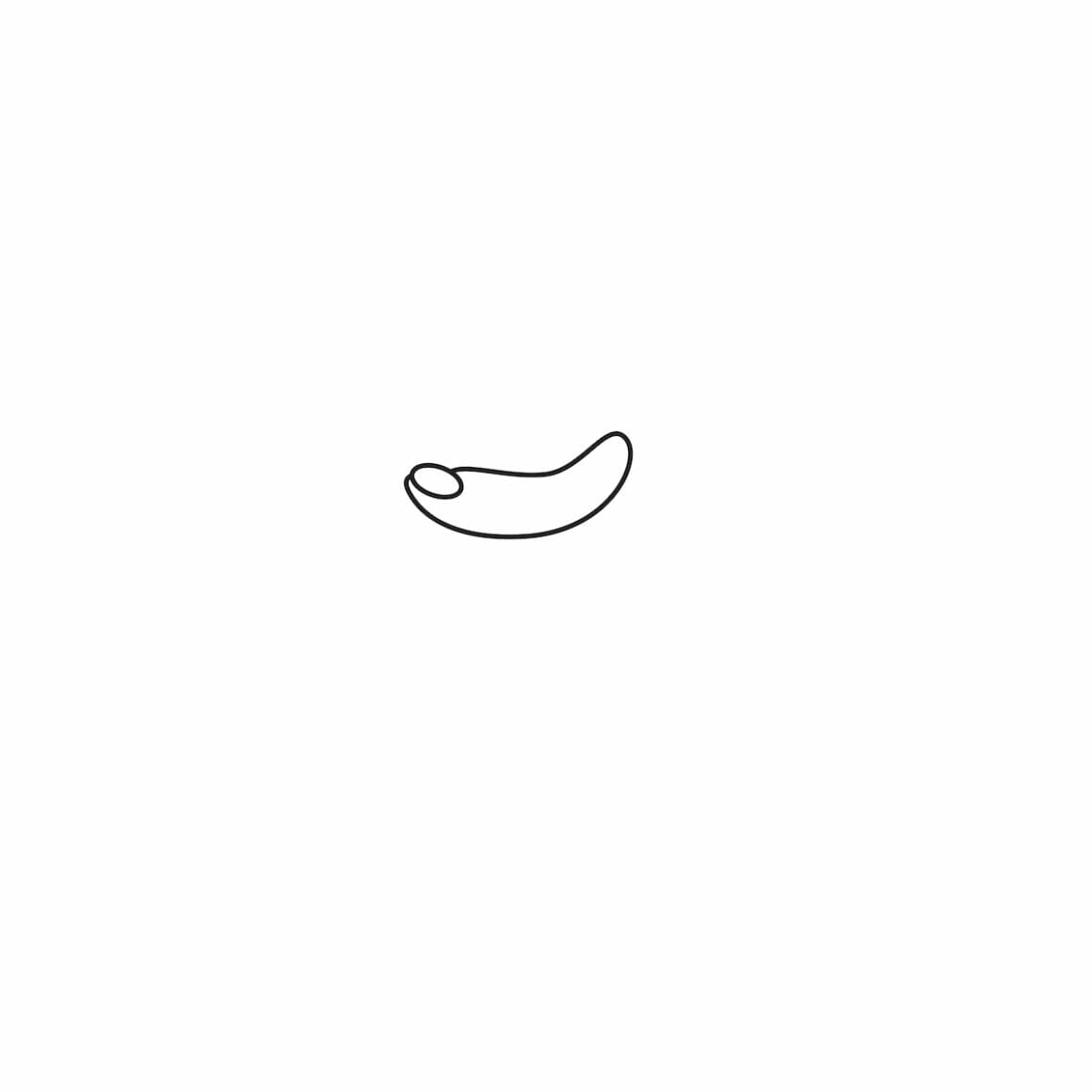Draw a Banana Shape with a Nose