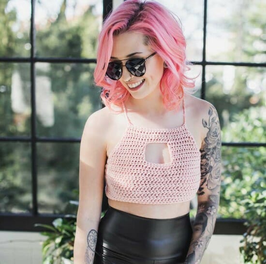 Peek a Boo Crochet Crop Top