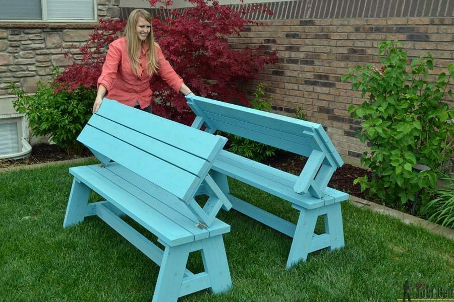 Picnic Table that Turns into Benches