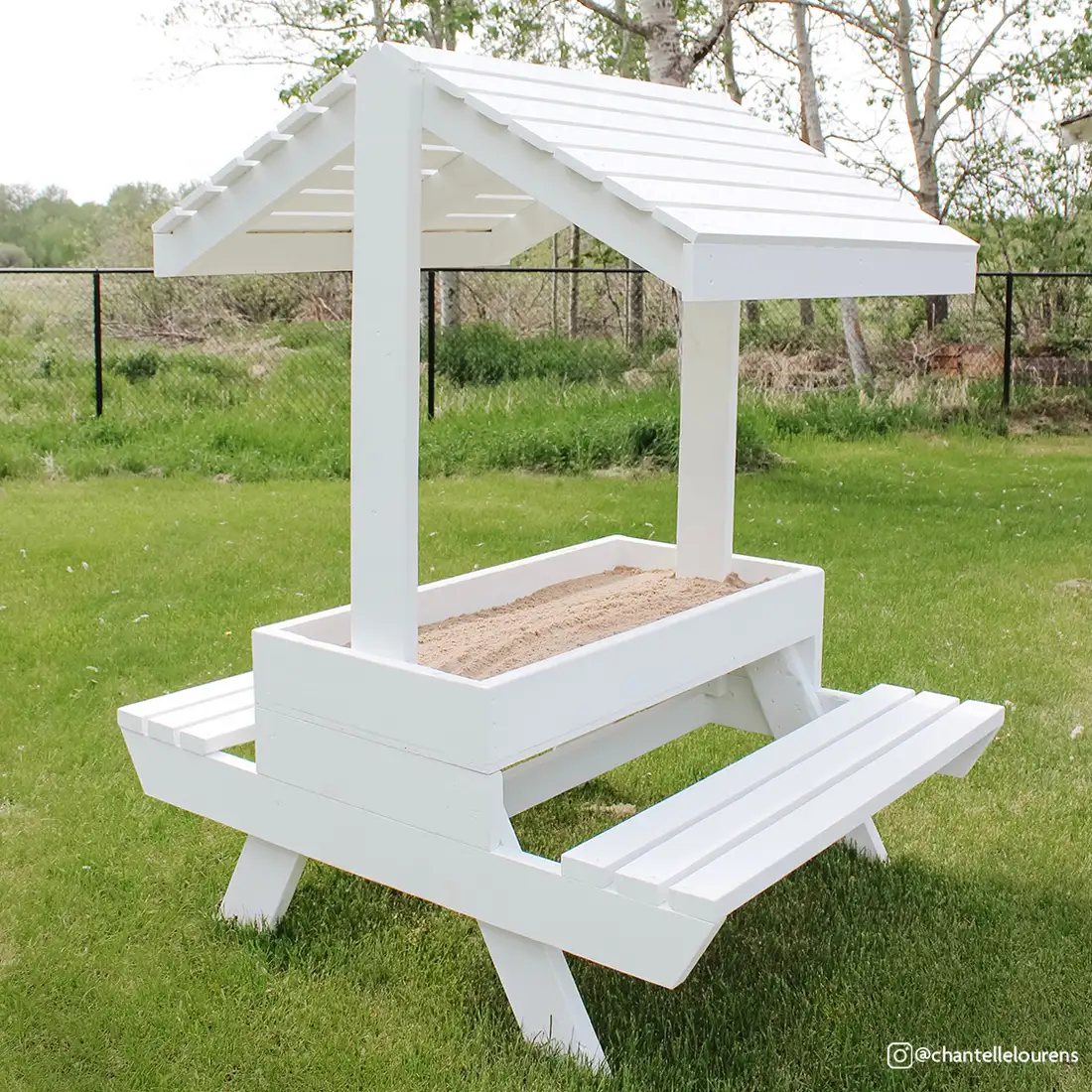 Sandbox Picnic Table with Canopy