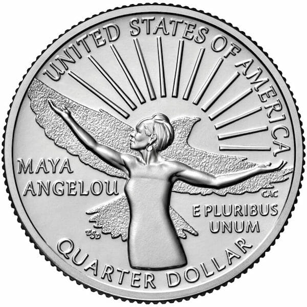 The Maya Angelou Quarter reverse side