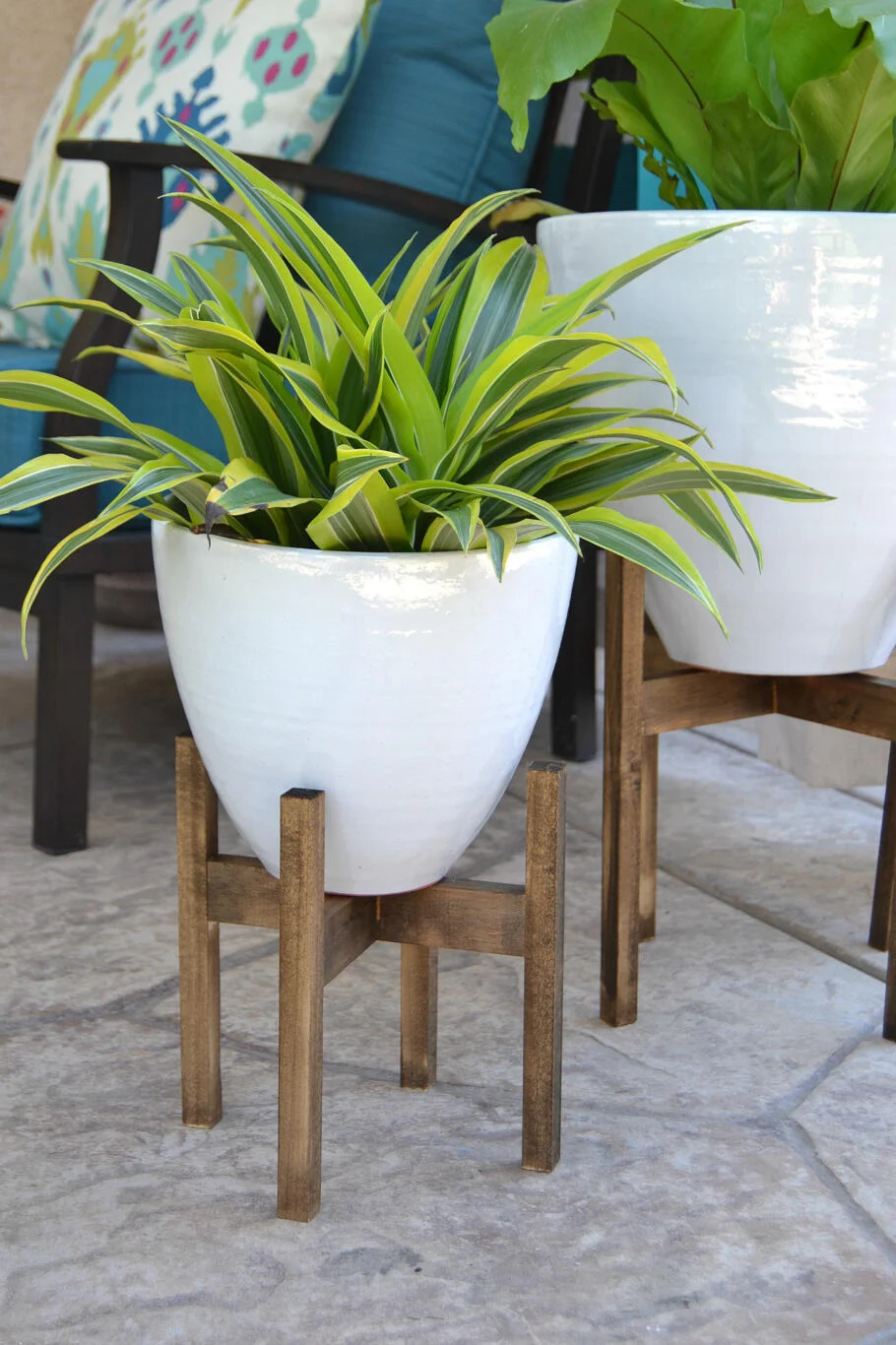 1. Wooden Plant Stand 