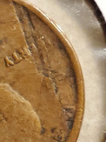 1919 Wheat Penny Planchet Error Penny