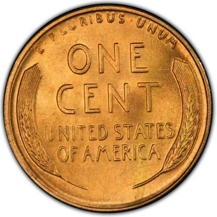 1944 Wheat Penny Reverse Side