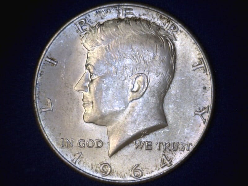1964 Kennedy Half Dollar Double Die Obverse Error
