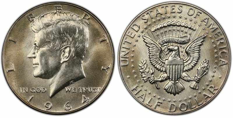 1964 Kennedy Half-Dollar No Mint Mark