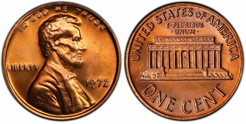 1972 Penny Off-center Strikes