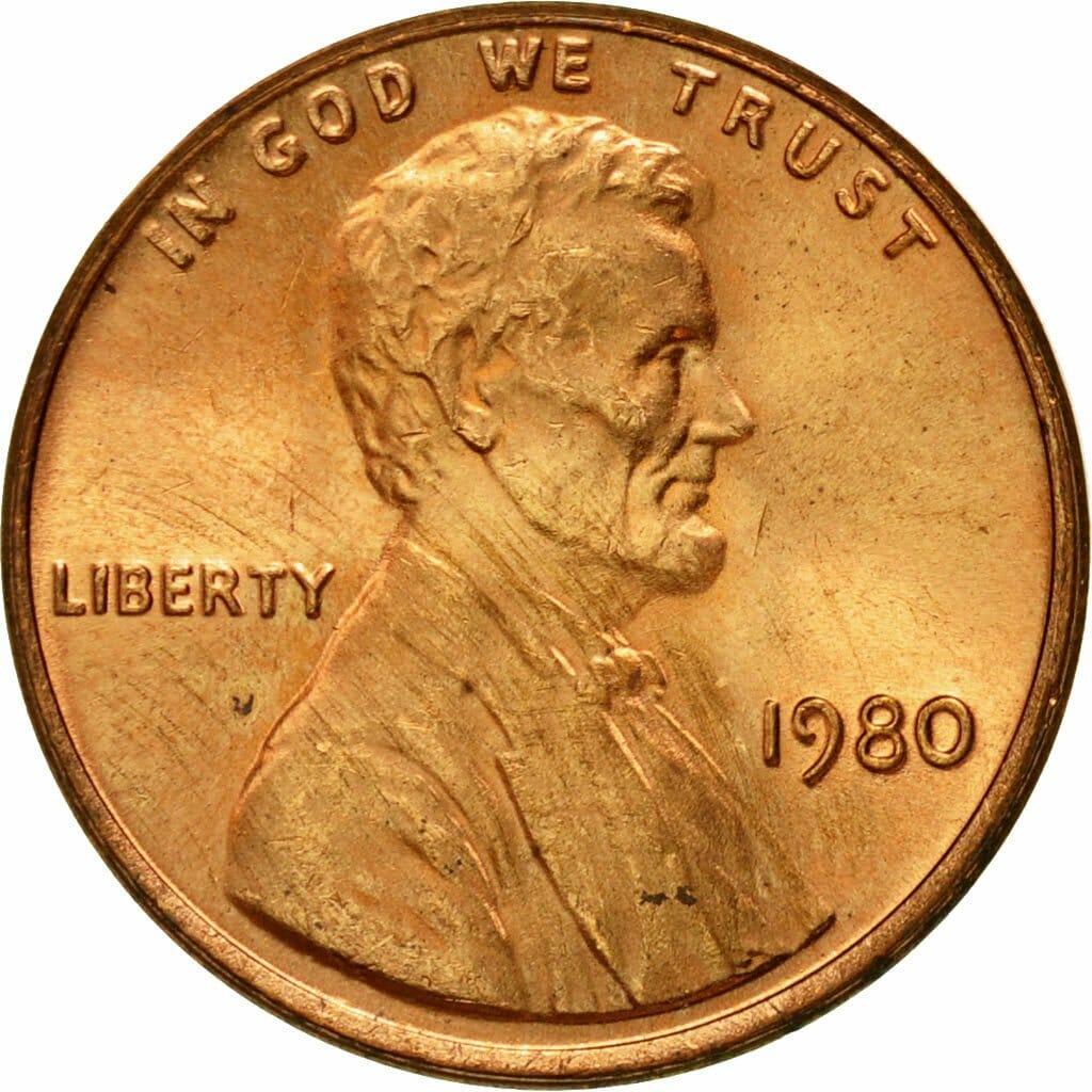 1980 Penny - No Mint Mark