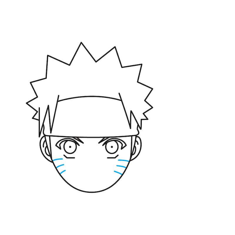 Naruto Uzumaki Face Drawing