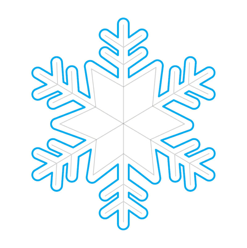 How to Draw an Easy Snowflake, Step-by-Step Video Tutorial