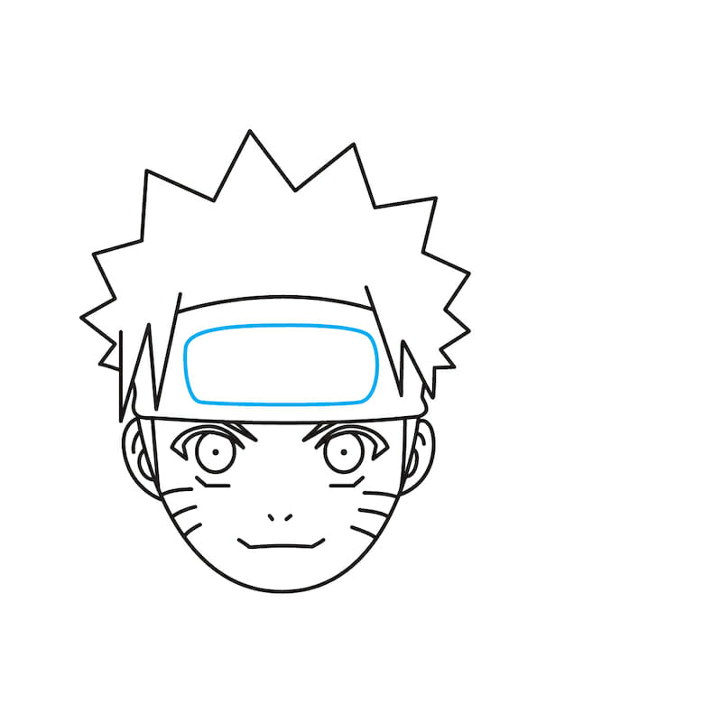 How to draw Naruto Uzumaki step by step