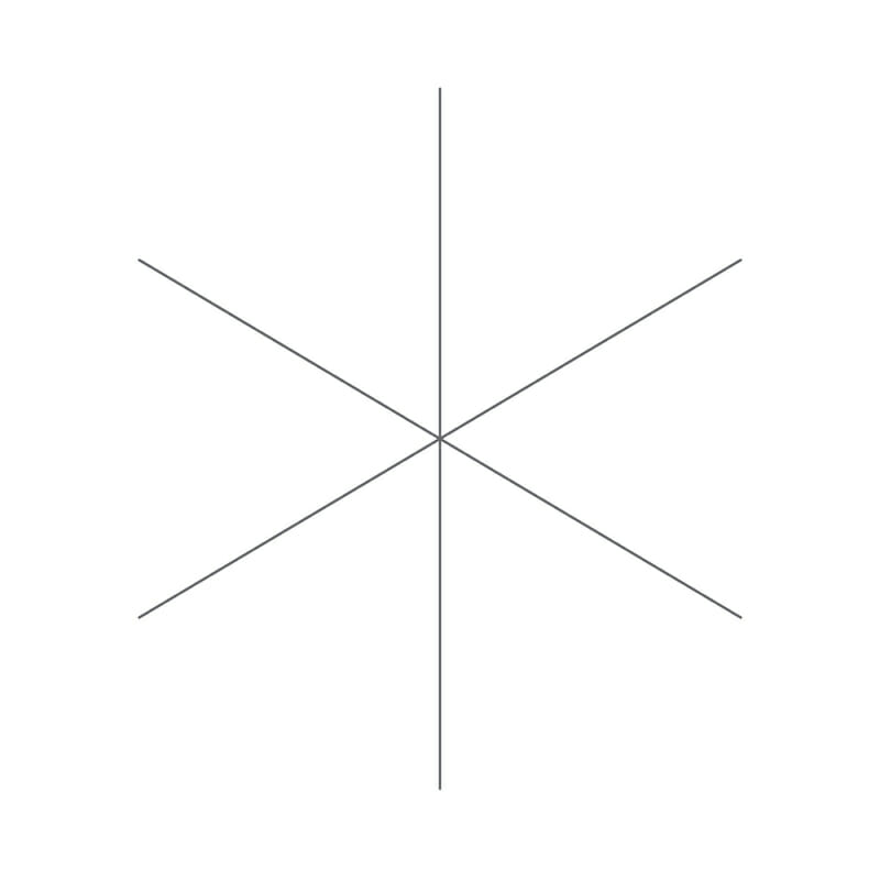 Draw 3 Lines that Cross Each Other