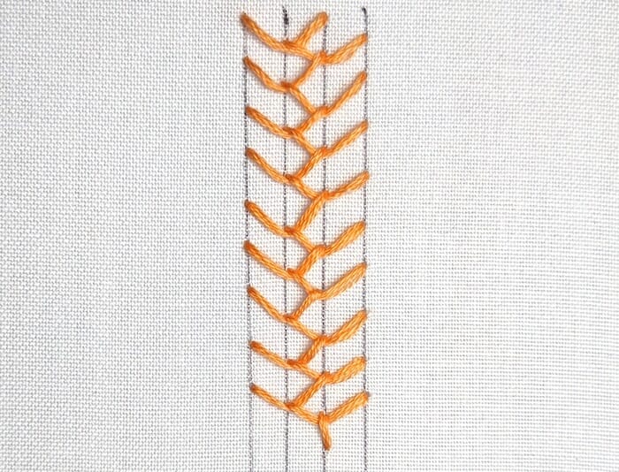 Embroidery Cretan Stitch