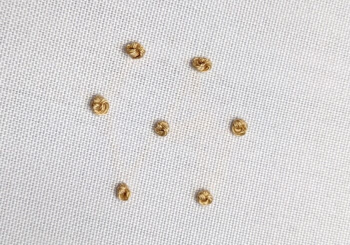 Embroidery French Knot Stitch