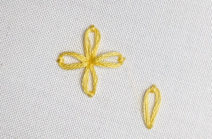 Embroidery Lazy Daisy Stitch