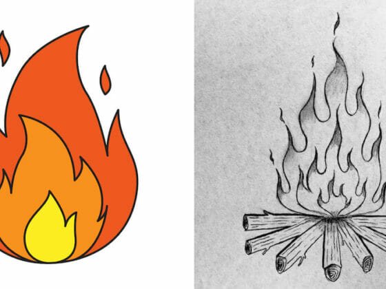 How to draw fire tutorial